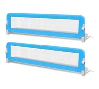 vidaXL Barrières de lit de sécurité pour tout-petits 2x Bleu