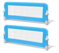 vidaXL Barrière de lit de sécurité pour tout-petits 102x42cm 2 pcs Bleu