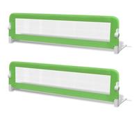 vidaXL Barrière de lit de sécurité pour tout-petits 2 pièces 150x42 cm Vert