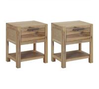 vidaXL Tables de chevet avec tiroirs 2 pcs 40x30x48 cm Acacia solide 3057529