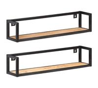 vidaXL Étagères murales 2 pcs 80 cm Bois de manguier brut