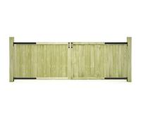 vidaXL 2X Bois de Pin Imprégné Portillons de Jardin 300x100 cm Portail Clôture