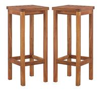 vidaXL Tabourets de bar 2 pcs Bois d'acacia solide