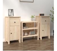 vidaXL 2x Buffets Armoires Latérales Organisateurs de Maison Meubles de Rangement Salle de Séjour Intérieur 40x35x80 cm Bois 813755