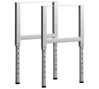 vidaXL 2X Cadres d'Etabli Réglables Cadres de Banc de Travail Cadres de Table de Travail Supports de Table Métal 55x(69-95,5) cm Gris