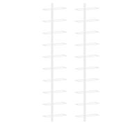 vidaXL 2x Casier à Vin Mural pour 10 Bouteilles Casier à Bouteilles Porte-bouteille Étagère à Vin Stockage Rangement Maison Intérieur Blanc Métal