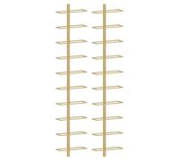 vidaXL 2X Casier à Vin Mural pour 10 Bouteilles Casier à Bouteilles Porte-Bouteille Étagère à Vin Stockage Rangement Maison Intérieur Doré Métal