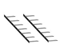 vidaXL 2X Casiers à Bouteilles Muraux pour 14 Bouteilles Etagère à Vin Porte-Bouteilles Casier à Vin Stockage Range-Bouteilles Maison Noir Métal