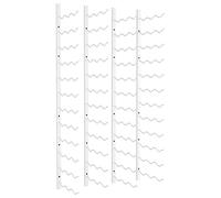 vidaXL 2X Casiers à Vin Muraux pour 36 Bouteilles Etagères de Stockage Etagères à Boisson Porte-Bouteilles Casiers de Stockage de Whisky Blanc Fer