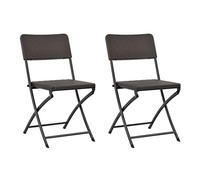 Vidaxl Chaises Pliables De Jardin 2 Pcs Pehd Et Acier