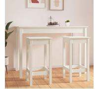 vidaXL 2x Chaises de Bar Tabourets de Bar Chaises de Cuisine Salle à Manger Meubles de Bistro Maison Intérieur Blanc 822138