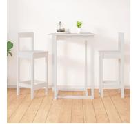 Vidaxl Chaises De Bar 2 Pcs Blanc 40x41,5x112 Cm Bois De Pin Solide Multicolore