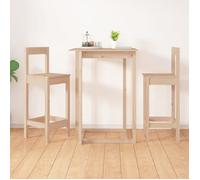 vidaXL Chaises de bar 822142 - Lot de 2 - Bois de pin solide - 40x41,5x112 cm - Intérieur