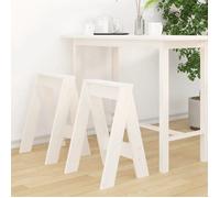 vidaXL 2x Chaises de Bar Tabourets de Cuisine Sièges de Bistro Meubles de Salon Comptoir Intérieur Blanc 40x40x60 cm Bois 823665
