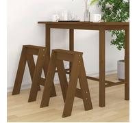 vidaXL 2x Chaises de Bar Tabourets de Cuisine Sièges de Bistro Meubles de Salon Comptoir Intérieur Marron Miel 40x40x60 cm 823667