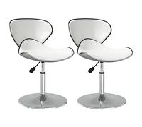 Vidaxl Chaises À Manger Lot De 2 Blanc Similicuir Blanc