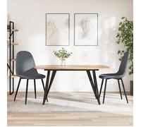 vidaXL Chaises à manger lot de 2 Gris foncé Velours