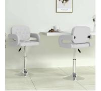 vidaXL 2x Chaises Pivotantes de Salle à Manger Chaises à Dîner Sièges de Cuisine Chaises de Repas Hauteur Réglable Intérieur 335557