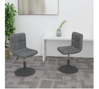 vidaXL 2x Chaises Pivotantes de Salle à Manger Chaises à Dîner Sièges de Cuisine Chaises de Repas Meubles de Cuisine Maison 334264