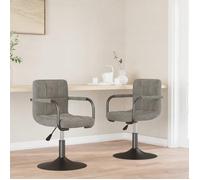 vidaXL 2x Chaises Pivotantes de Salle à Manger Chaises de Repas Chaises à Dîner Sièges de Cuisine Meubles de Bureau 334617