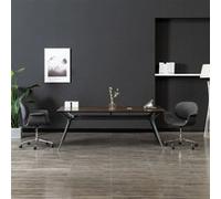 Chaise Pivotante de Salle à Manger Gris Tissu Cuisine Dîner Repas vidaXL