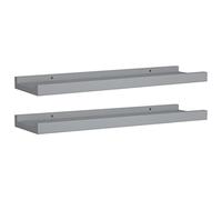 Etagères à rebord pour cadre photo 2 pcs Gris 40x9x3 cm MDF