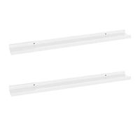 vidaXL Étagères murales 2 pcs Blanc brillant 80x9x3 cm