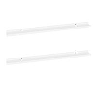 vidaXL Étagères murales 2 pcs Blanc 100x9x3 cm