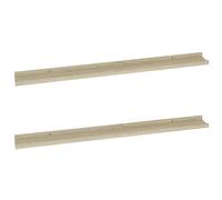 vidaXL 2X Etagères Murales Etagères Suspendues Etagères Flottantes Salon Salle de Séjour Chambre à Coucher Maison Intérieur Chêne Sonoma 100x9x3 cm
