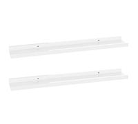 vidaXL Étagères murales 2 pcs Blanc brillant 60x9x3 cm