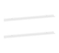 vidaXL 2X Etagères Murales Etagères Suspendues Etagères Flottantes Salon Salle de Séjour Chambre à Coucher Maison Intérieur Blanc 115x9x3 cm