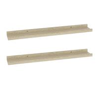 vidaXL Étagères murales 2 pcs Chêne Sonoma 60x9x3 cm