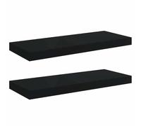 vidaXL Étagères murales flottantes 2x – Noir – 60x23,5x3,8 cm – MDF