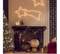 vidaXL 2x Figures de Comète de Noël Ornement de Fêtes Décoration de Lumière de Corde Jardin Extérieur Intérieur 48 LED Blanc
