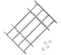vidaXL 2x Grilles Réglables de Sécurité de Fenêtres Grilles de Protection contre Cambriolage Bureau Maison Installation Horizontale
