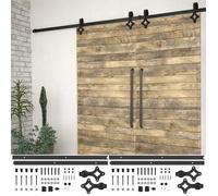 vidaXL 2x Kits de Fixation pour Porte Coulissante Système de Porte Coulissante Cuisine Bureau Grange Maison Intérieur 200 cm