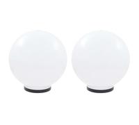 vidaXL 2x Lampe à LED sous Forme de Boule Sphérique Terrasse Éclairage Chemin 50657