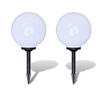 vidaXL Lampes d'allée à LED 2 pcs 30 cm avec piquet de sol