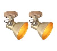 vidaXL Lampe murale industrielle 2x 320509 E27 pour salon et salle à manger
