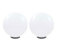 2x Lampes à LED sous Forme de Boule Sphérique Eclairage Lampes Solaires Lampes d'Allée Lumière de Jardin Patio 277145