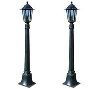 vidaXL 2x Lampes de Jardin Luminaire d'Allée Eclairage de Patio Lanterne de Jardin Lampe sur Pied de Terrasse Arrière-cour 3057506