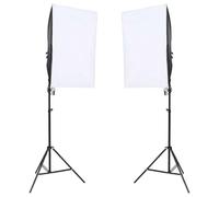 vidaXL 2X Lampes de Studio Professionnelles Equipement de Photographie Eclairage Système de Fond Prise de Photos Intérieur 40x60 cm