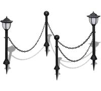 vidaXL 2x LED Lampe solaire Lampe d'extérieur Lampe de jardin Lanterne