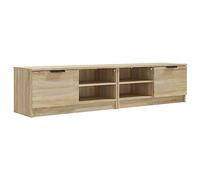 vidaXL 2X Meubles TV Centres de Divertissement Armoires Basses Armoires Stéréo Meubles de Salon Chêne Sonoma 80x35x36,5 cm Bois d'Ingénierie