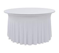 vidaXL Nappes élastiques de table avec jupon 2 pièces 150 x 74 cm Blanc