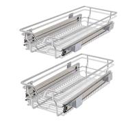 vidaXL Panier à vaisselle en treillis métallique 2 pcs 300 mm Argenté