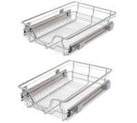 Draadmanden uittrekbaar 2 st 400 mm zilverkleurig50479