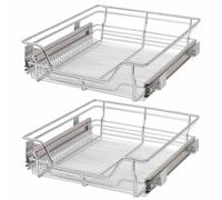 vidaXL 2x Panier Treillis Métallique 500 mm Argenté Panier de Rangement 50480