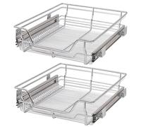 vidaXL 2x Panier Treillis Métallique 500 mm Argenté Panier de Rangement 50480