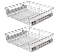 vidaXL 2X Panier Treillis Métallique 600 mm Argenté Panier de Rangement